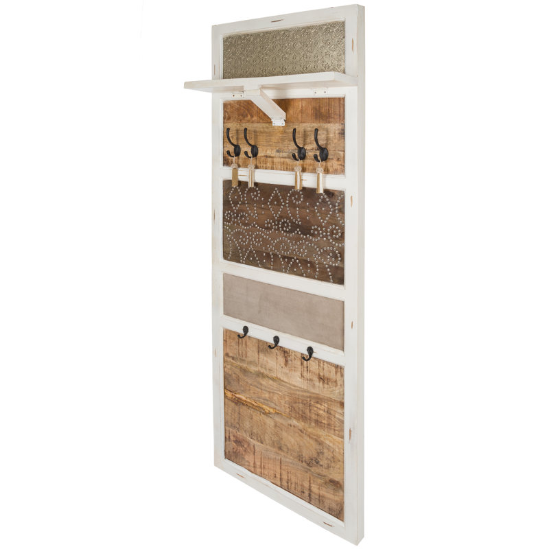 Atianna Mango Solid Wood Hall Tree, White