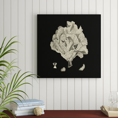 Black And Tan Coral IV by Vision Studio - Wrapped Canvas Print