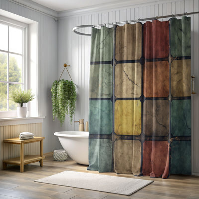 Retro Vibrance - Premium Shower Curtain