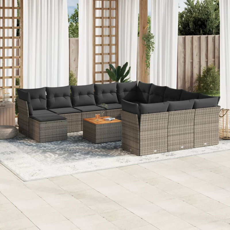 Garden Sofa Set Grey