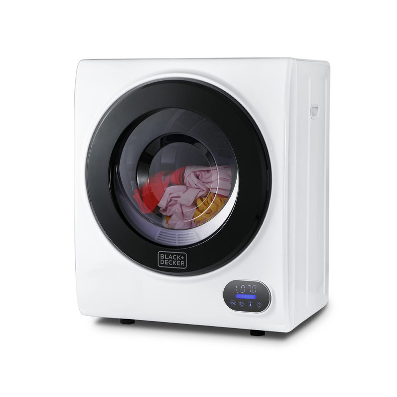 BCDPW Series BLACK+DECKER Compact Clothes Dryer, 1.5 Cu. Ft. 850W Electric Dryer, 120V Vented Portable Dryer