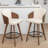 Ljubka Faux Leather Swivel Stools-1004436061-955613848