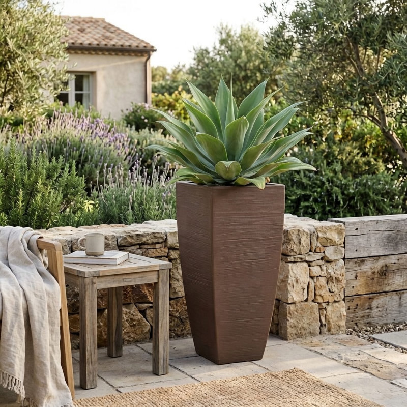 Jardinière écologique d'intérieur / extérieur Vinesha ECOBO, H 35,4 po x l 15,7 po x P 15,7 po, Brun, 1