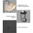 Modern Floor Lamp For Living Room, Solid Wood Side Table Lamp With Grey Fabric Drum Shade, 3-Color Temperatures End Table Standing Light For Bedroom, Living Room, LED Bulb Included, Matte Black-1423795265