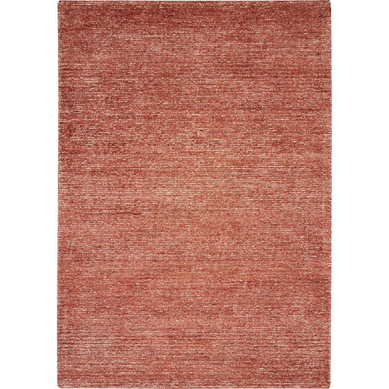 Tapis brique touffeté à la main Zendejas, Rectangle 8 pi x 10 pi 6 po