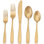 Satin Finish 40-Piece Stainless Steel Flatware set for 8, Matte Black