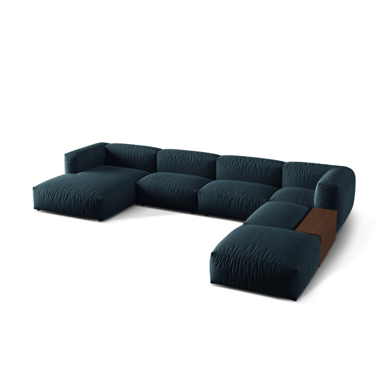 Carce 5 Seater Corner Sofa , Blue Jeans