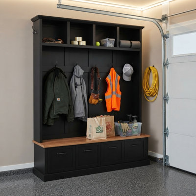1 Piece Engineered Wood Single Storage Cabinet ( 75 " H x 55.1 " W x 15.7 " D)
