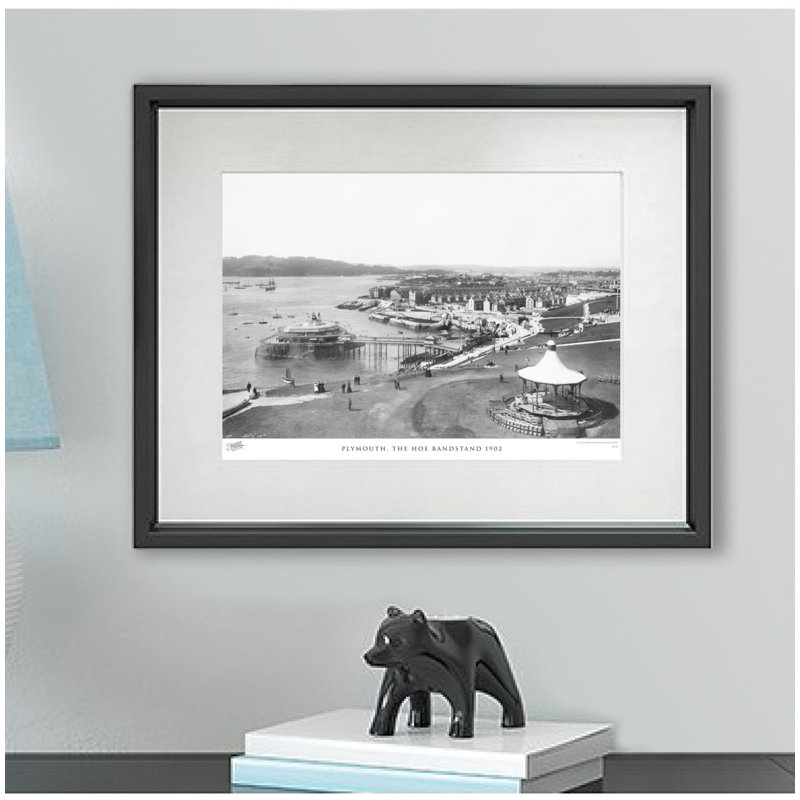 Plymouth, The Hoe Bandstand 1902 by Francis Frith - Single Picture Frame Print, 60cm H x 80cm W x 2.3cm D