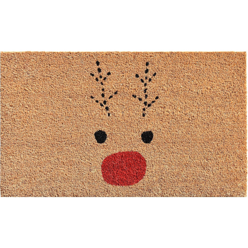 Paillasson 24 po x 48 po brun et rouge
