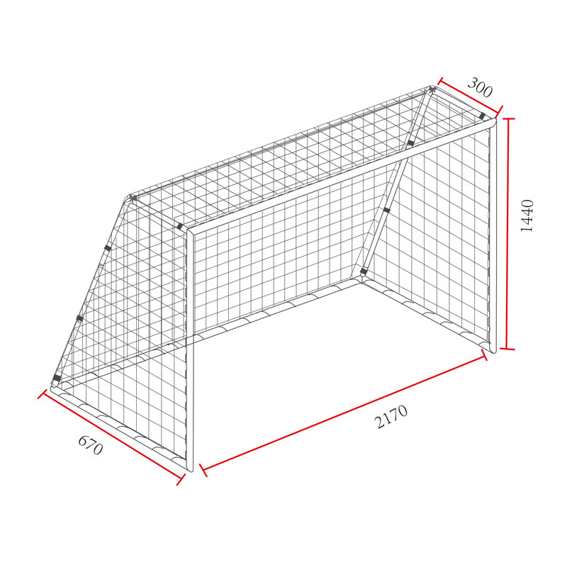 AXI Iron, PE Polyethylene Goal, 170cm H x 80cm W x 220cm D