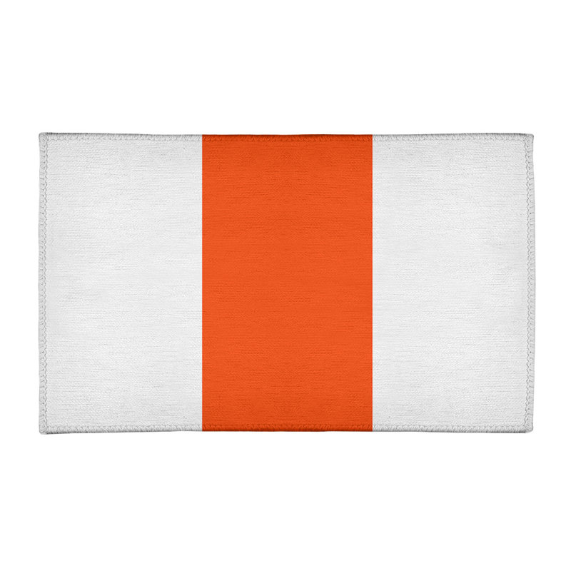 Tapis à rayures orange national hockey, Rectangle 4 pi x 6 pi