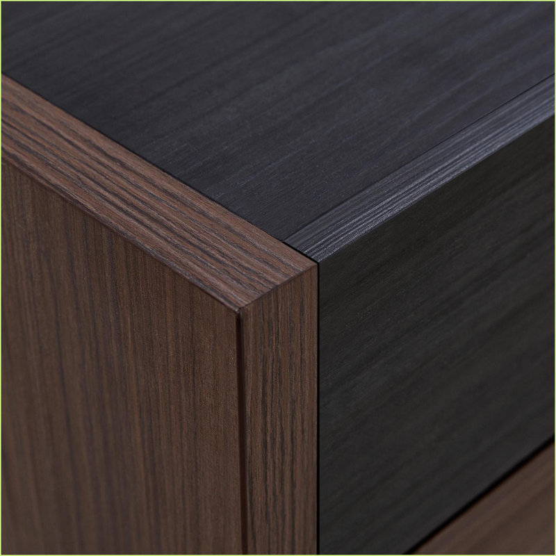 Cabinets, armoire de rangement rotative extensible moderne avec tiroir, l 32,5 po - 58,8 po Noyer brun | Panneau de fibres à densité moyenne, couloirs