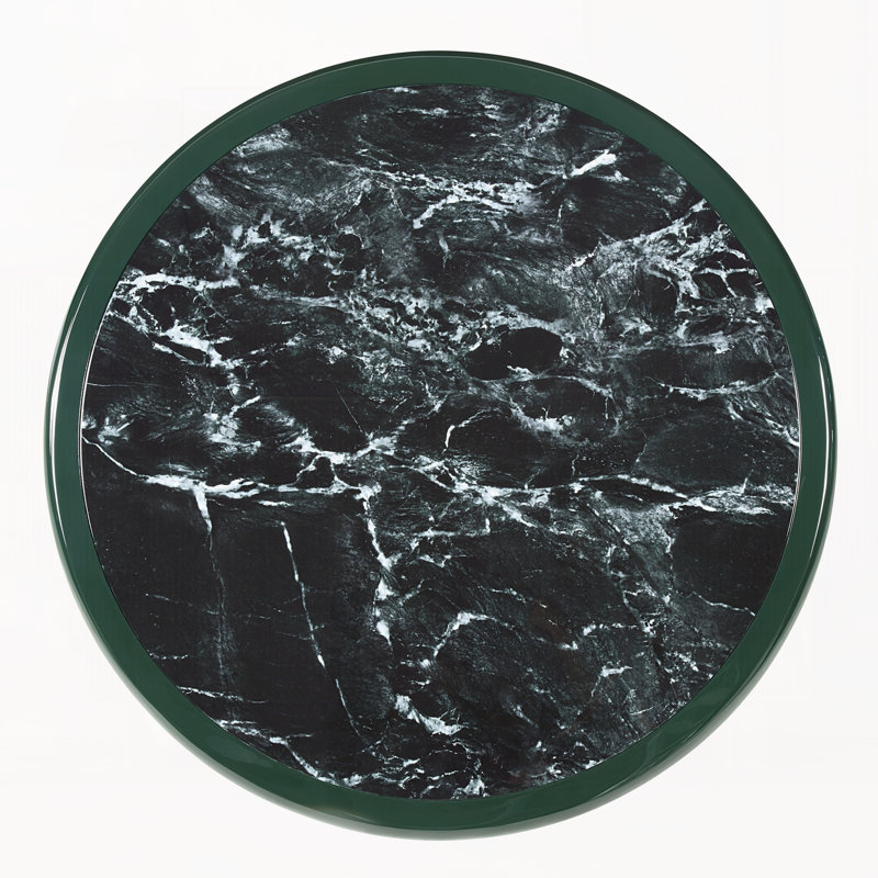 Dessus en marbre, table basse vert foncé