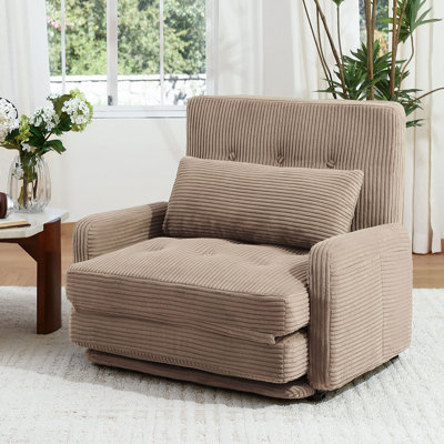 Pablo Modern 33.5''W Convertible Accent Chair with Removable Pillow