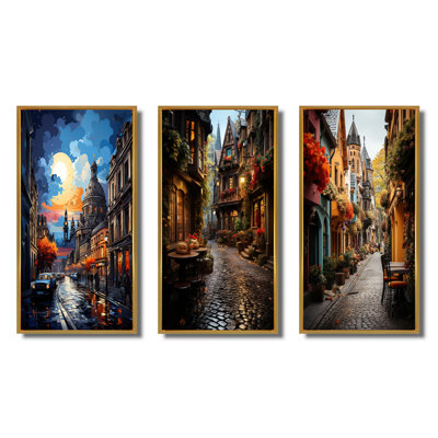 Allemagne, Dresde, ville baroque - ensemble de 3 reproductions
