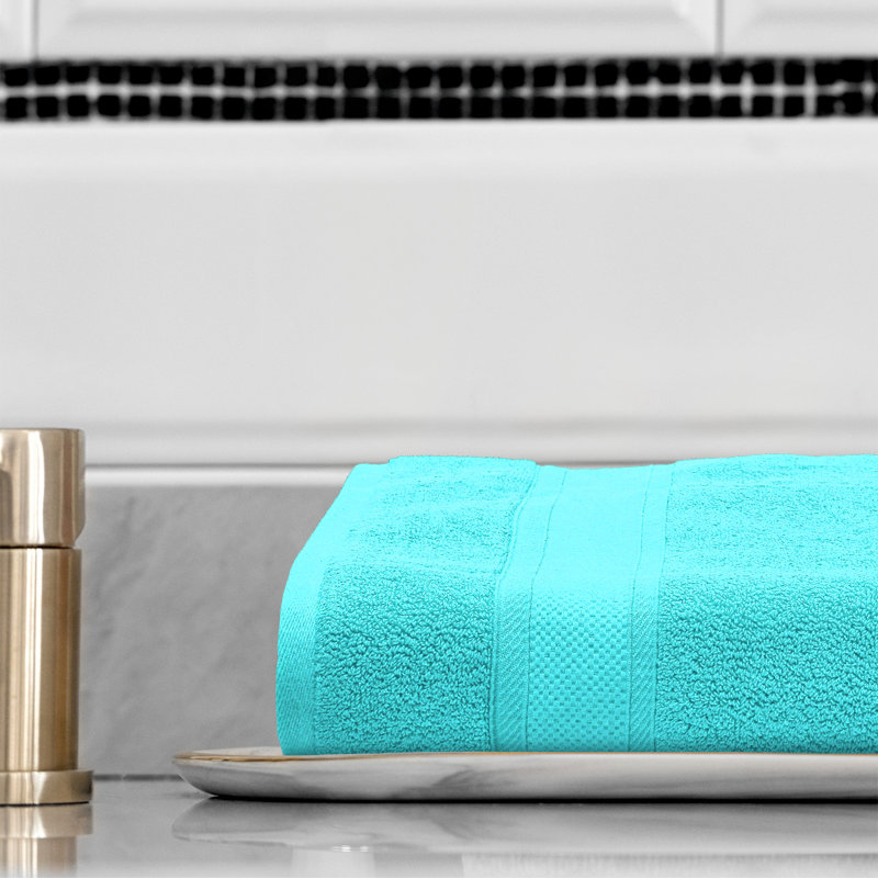Oversized Bath Sheet 35" x 70", 100% Cotton Bath Towel, Soft, Highly Absorbent and Quick Drying Towel, Bleu turquoise
