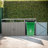7.8' W Outdoor Trash Can Storage, Storage Shed For 3 Trash Cans Tools, Waterproof Garbage Bin Shed