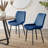Lenworth Modern Chrome Metal and Glass Dining Table Set with 4 Luxury Velvet Dining Chairs-1656819984