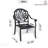 Cast Aluminum Patio Dining Chair Set Of 4 With Elegant Carved Design And Comfortable Cushions For Outdoor Relaxation-108887265