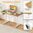 48” x 24” Electric Standing Desk with LED Display 2 Memory Height Settings for Home Natural+White-2042360884