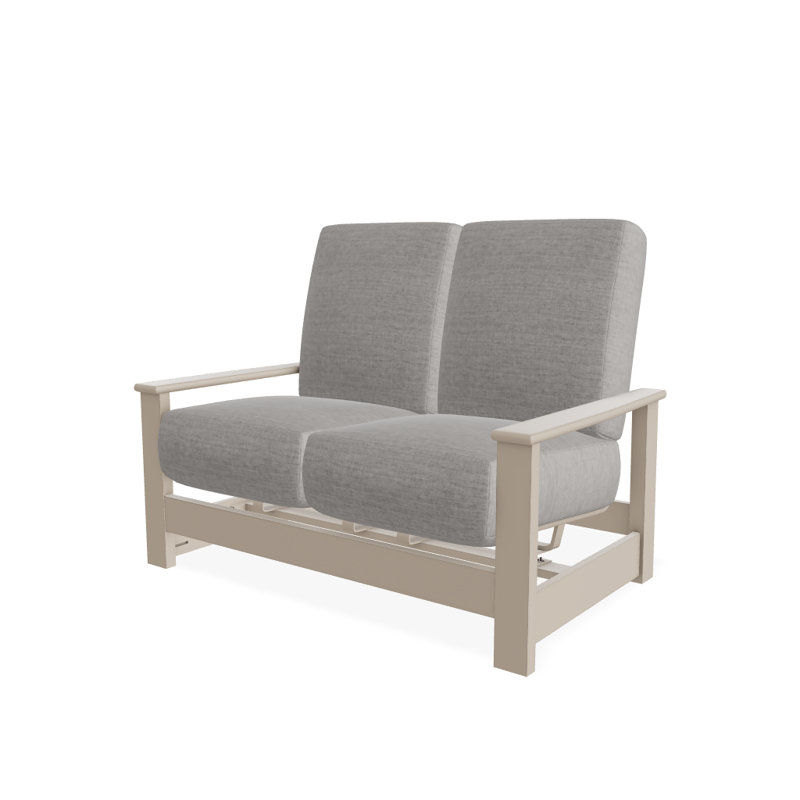 Leeward 56.5'' Wide Loveseat with Cushions, Canvas Granite Sunbrella® Canvas, Desert