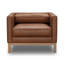 Fauteuil club en cuir véritable 33,07 po Nels