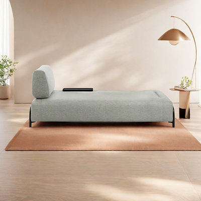 Larges chaises longues d'intérieur, tissu en coton et lin