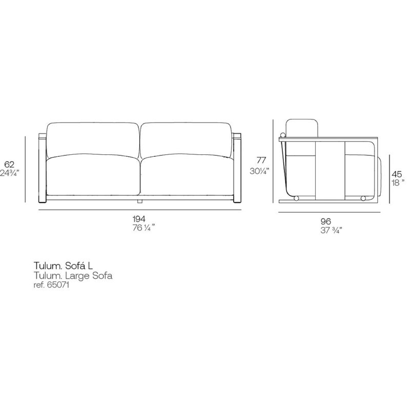 Tulum Large Sofa, White