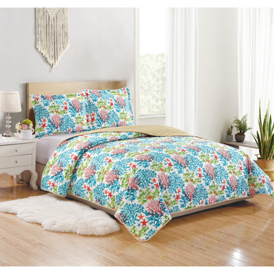 Oakgrove Polyester Machine Woven Geometric Shapes Quilt