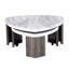 Table contemporaine 3 pièces en marbre gris Space Space