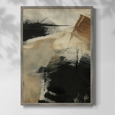 «Baked Paintstrokes III», reproduction encadrée - bois massif