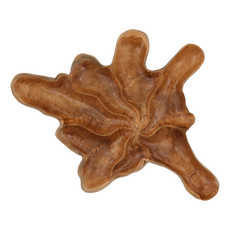 McGee Teak Wood Tray, 30.5" H x 31.61 W x 2.28 D, Natural