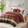 Boulder Striped Microsuede Plush Comforter Set in Farmhouse Style