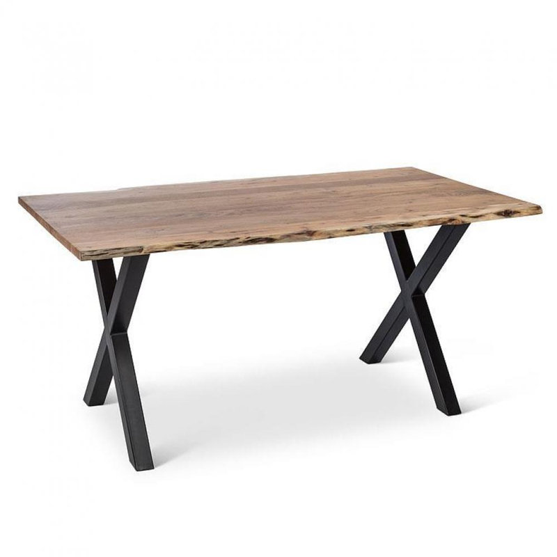 Banc en bois / métal Nesta Acacia, H 30 po x l 63 po x P 35,5 po