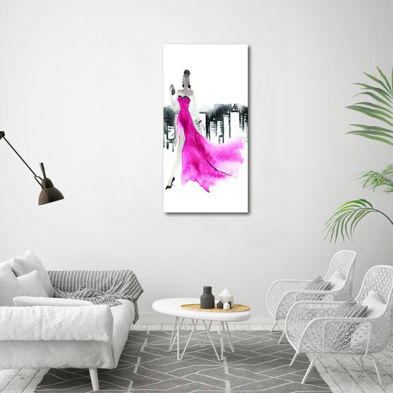 Fashion Illustration - Wrapped Canvas Print