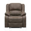 Fauteuil inclinable moderne avec accoudoirs en microfibre polie brune