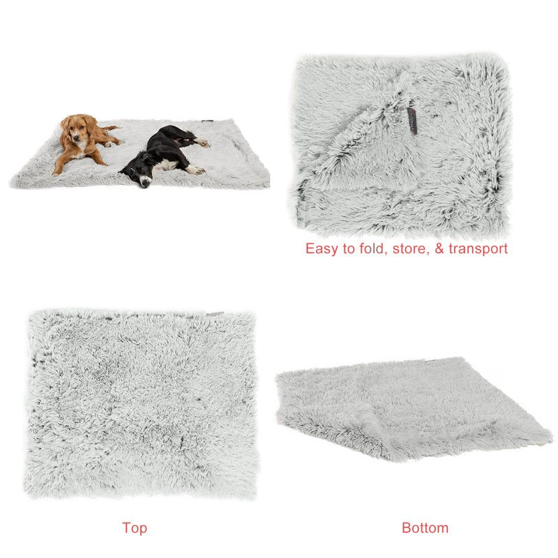 Frost Gray Faux Fur Pet Blanket 40x50