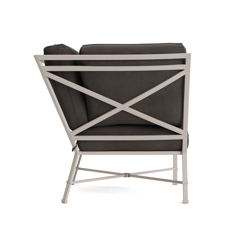 Venetian Outdoor Patio Sectional, Fusion Charcoal, Dove