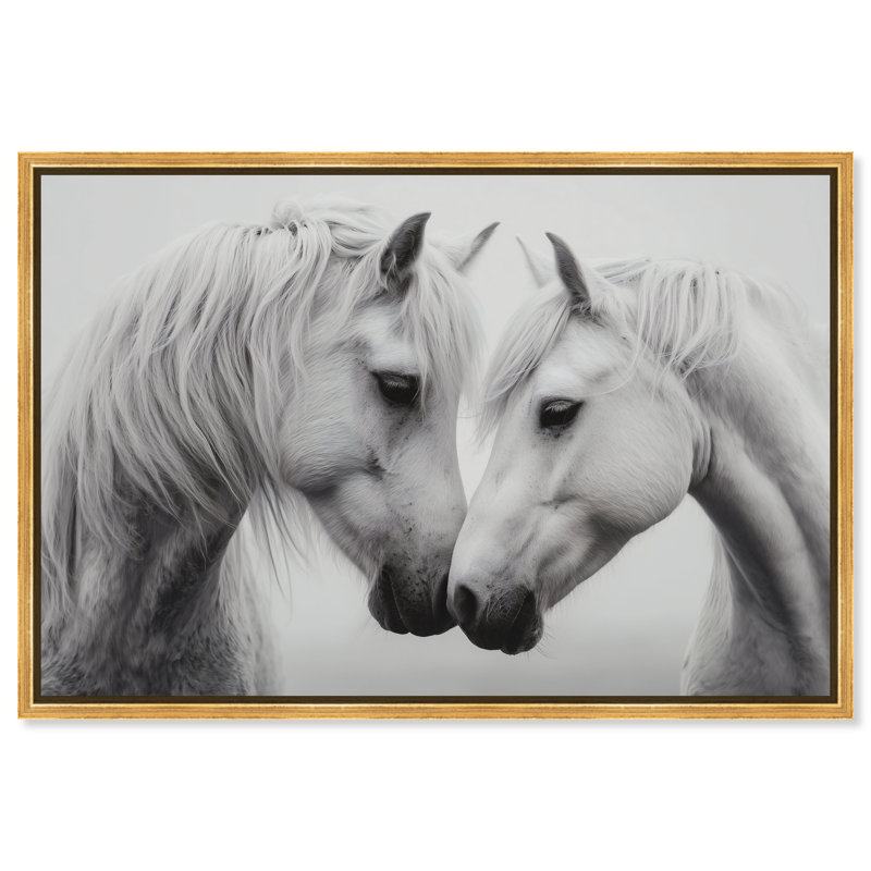 Twin Souls I Print by Oliver Gal, 31"H x 46"W, Gold Floater Frame