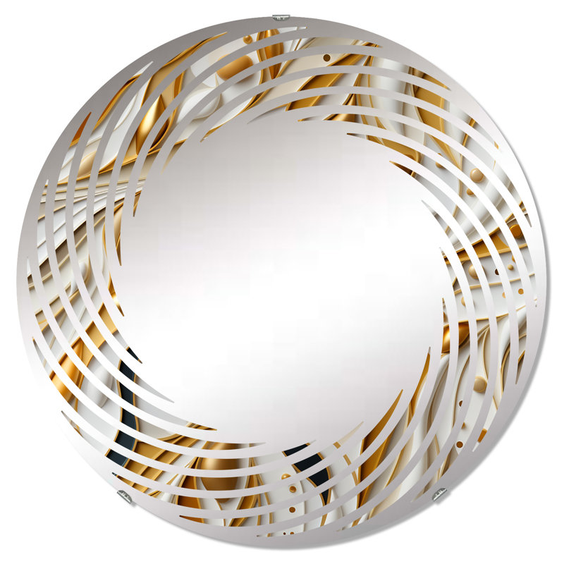 Marbre blanc et or géométrique Glam, 31,4 po x 31,4 po