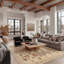 Abstract Cotton Machine Tufted Area Rug-1205448771