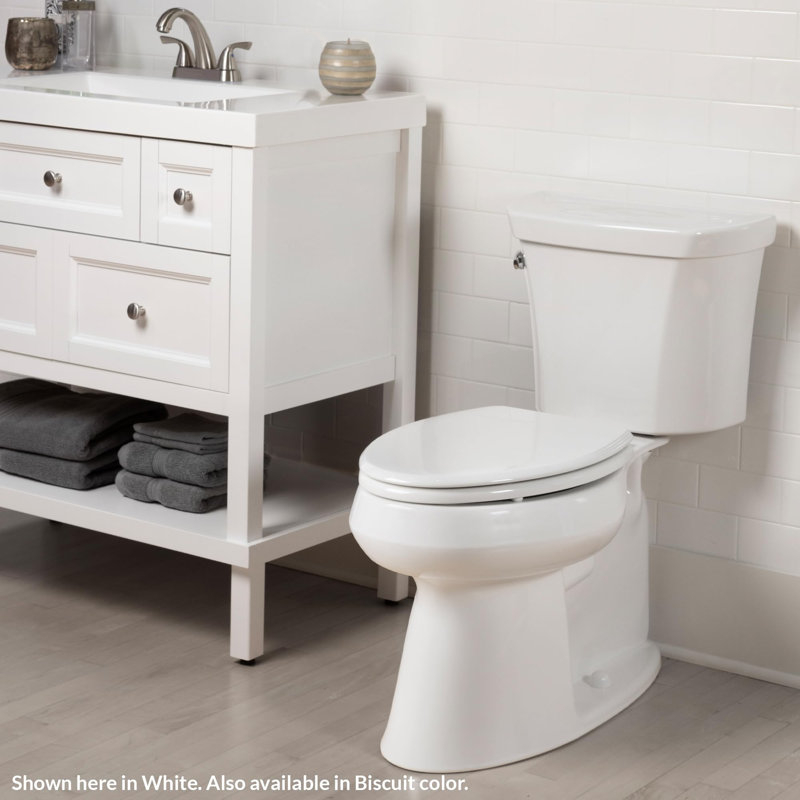 Siège de toilette moderne en bois avec bordure décorative, fermeture lente, charnières sécurisées, fabriqué aux États-Unis, rond, biscuit