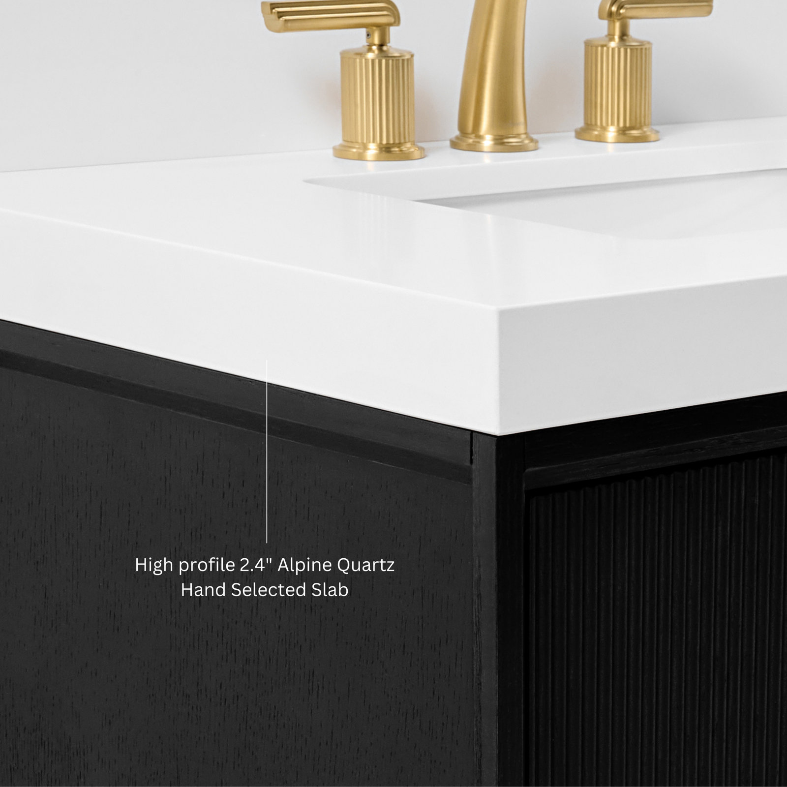 Momo Oak Single Bathroom Vanity, Black Oak, 42"
