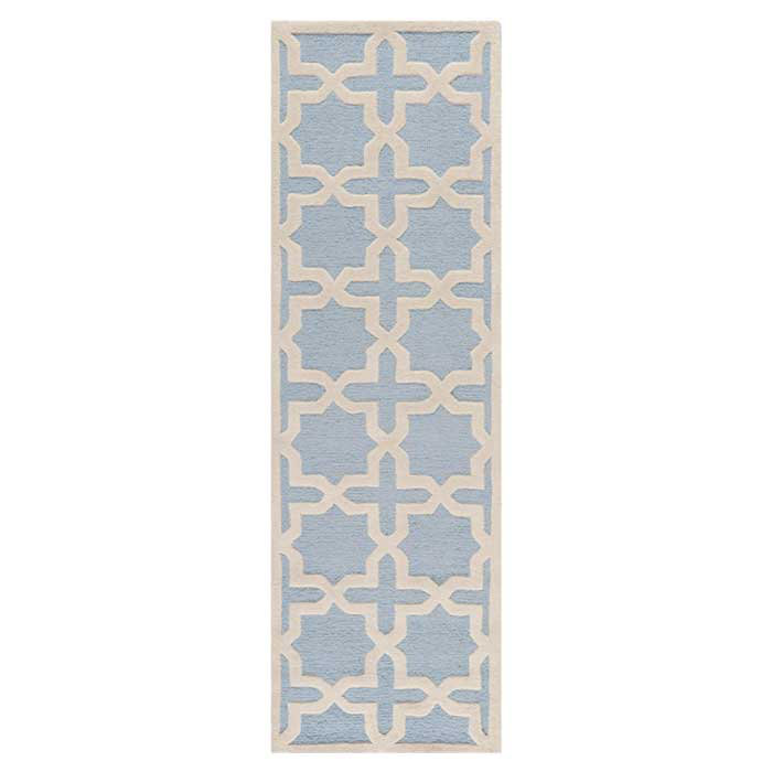 Cannen Hand Tufted Wool Geometric Rug, Runner 2'6" x 12'