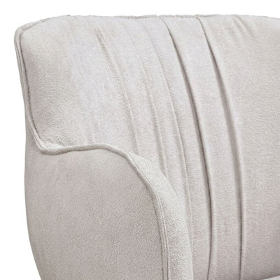 Ensemble de 2 chaises avec accoudoirs en tissu taupe Esmeray
