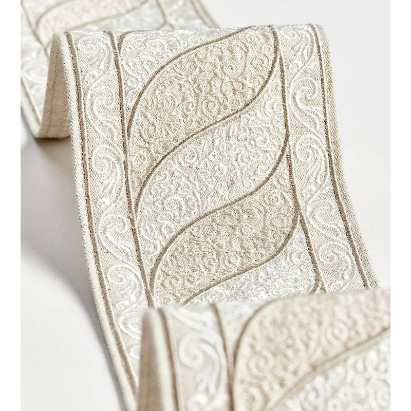 Ruban brodé PAISLEY, Fauve