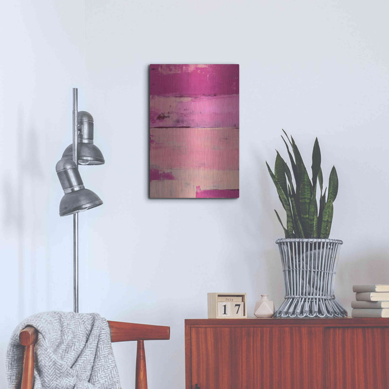 «Red Heart Hotel I» par Erin Ashley, Red Barrel Studio®, art mural en métal, H 24 po x l 16 po