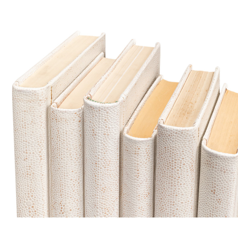 Shagreen Hand Painted Sports Decorative Book, White