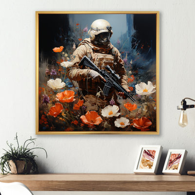 Guerre militaire dans les tranchées - impression d'art mural militaire